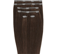 Clip on hair extensions #33 Rödbrun - 7 delar - 60 cm | Gold24